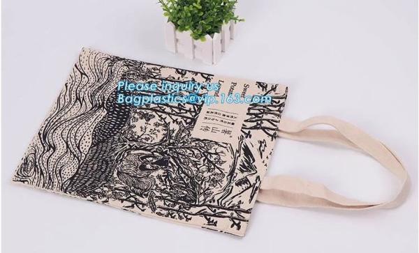 Reusable 100% Cotton Canvas Bag Canvas Tote Bags Convenient Environmentally Grocery Shopping Bags,zipper canvas bag cott