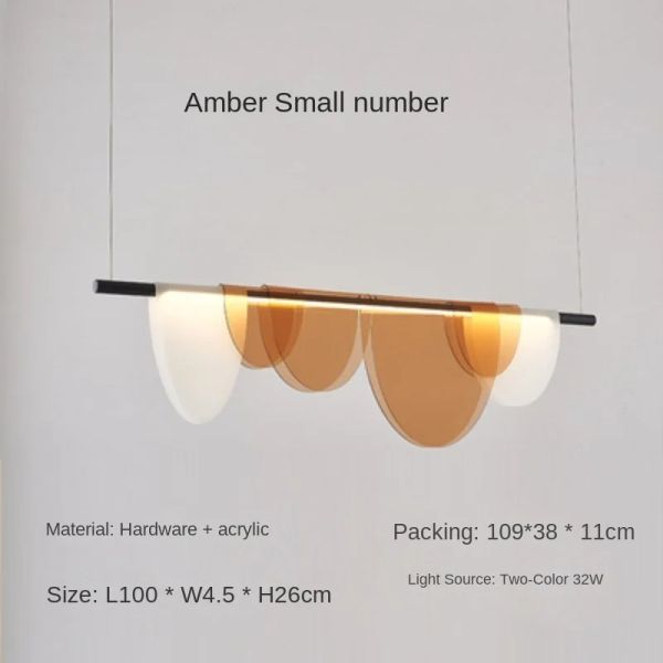 Nordic Blue Amber Acrylic Pendant Lights Living Room Makaron Hanging Lamp（WH-AP-680）