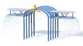Launch Cabin Themed Water Play Kids Happy Paradise Water Spray Feature Compact Splash Pad Equipment  For Children