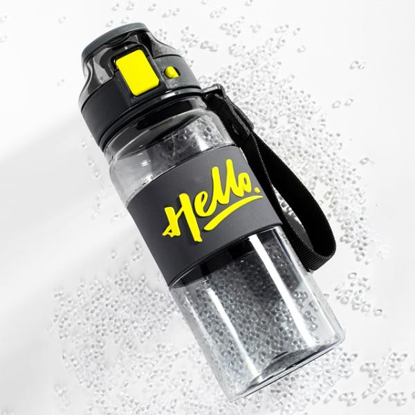Direct Drinking Flip Straw Water Bottle with 680ml and 860ml Capacity Tritan Plastic