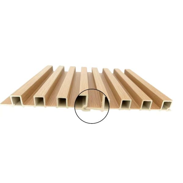 Zero Gap Seamless Interior Fluted WPC Wall Panels Cladding Louver WPC Wall Panel