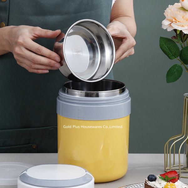 Promotion gift food container thickened stainless steel vacuum food flask private label insulated food jar