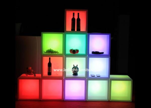 Plastic LED Lighted Bar Shelves / Back Bar Liquor Display With Battery Powered