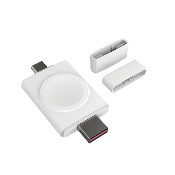 Compact Size Dual Interface USB A & USB C Wireless Watch Charger For Apple Watch And Samsung Watch
