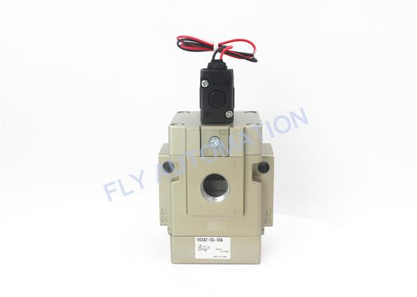 Piloto pneumático Operated Poppet Type da liga de alumínio de válvula de solenoide DC24V da maneira de SMC VG342-5-G-04A 3