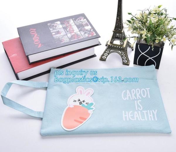 School stationery fancy premium quality, canvas pencil bags with customized logo pencil pouch, school office pencil bag