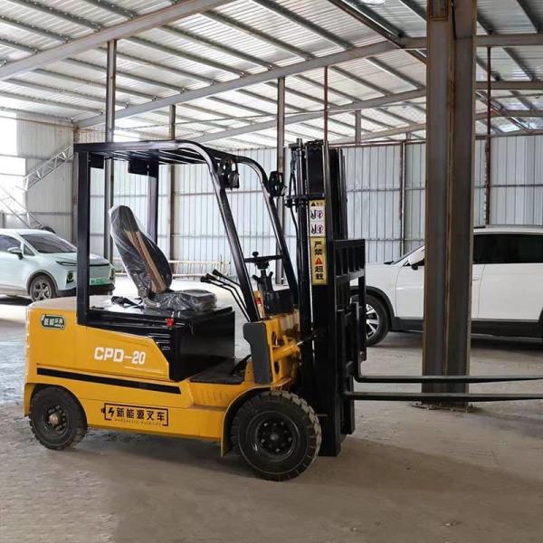 Electric 2 Ton Forklift With 3-6m Lift Height Solid Tires AC Controller Eco Friendly Power Source Warehouse