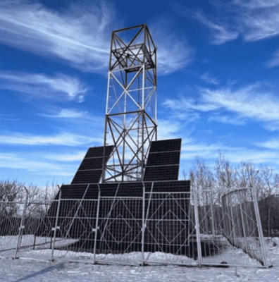 15M Steel Pipe Tower Fire Prevention Four Legged Tower Customized