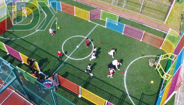 Customized Kids Soccer Cage Children Playground Portable Fence Safety Design