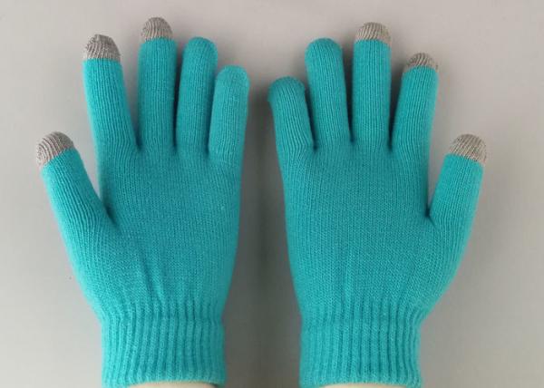 10 Gauge Acrylic Touch Screen Gloves , Safety Hand Gloves 22cm - 27cm Length