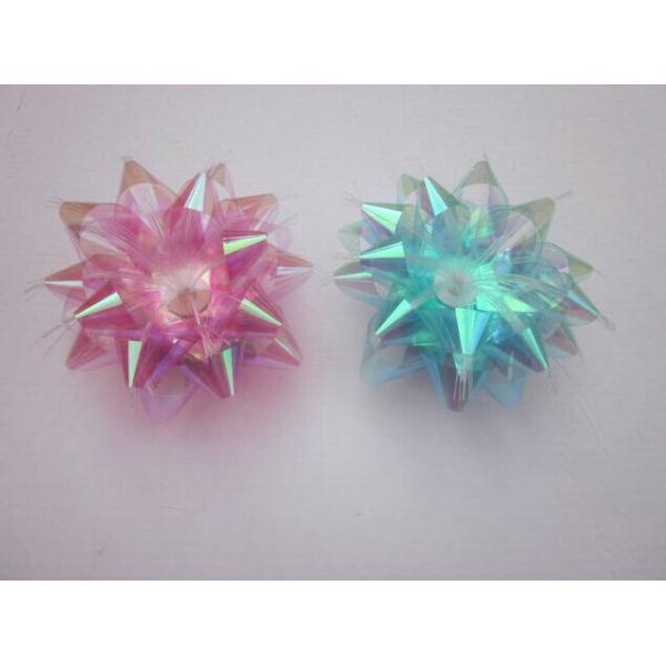 Iridescent film Optical Fiber LED Ribbon Bow , 3.75