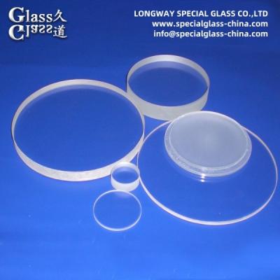 Lentilles lumineuses de verre flottant de borosilicate trempé Lentilles de verre rond plat