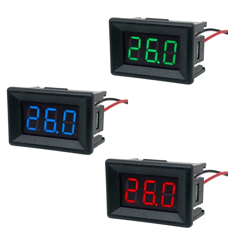 0.36 Inch Digital Red LED Display Panel Portable Multimeter Backlit LCD 3-Bits Voltage Meter Voltmeter Tester DC3.5-30V Range