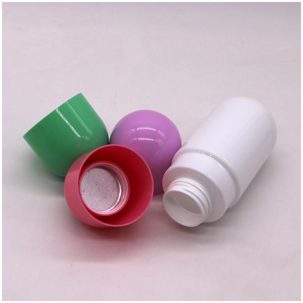 250 ml/8 oz PET Bouteille en plastique de qualité alimentaire en forme de capsule brillante avec bouchon à vis et joint thermique