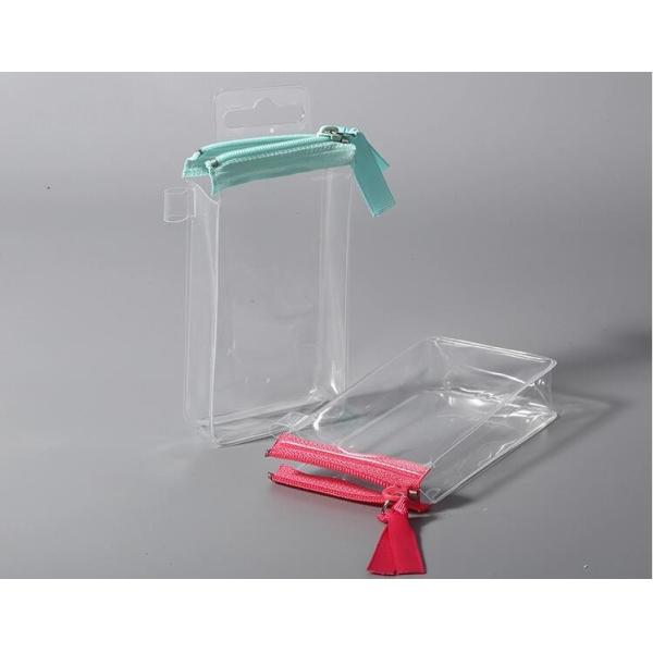 Fold Up Cosmetic Bag EVA Pouch OEM Promotional Heat Seal Sewing Zipper