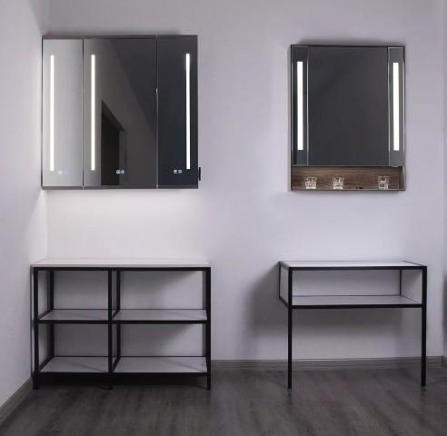 Bathrooms Showers Illuminated Mirror Cabinets Door Intelligent Light Emitting Diodes Mirror