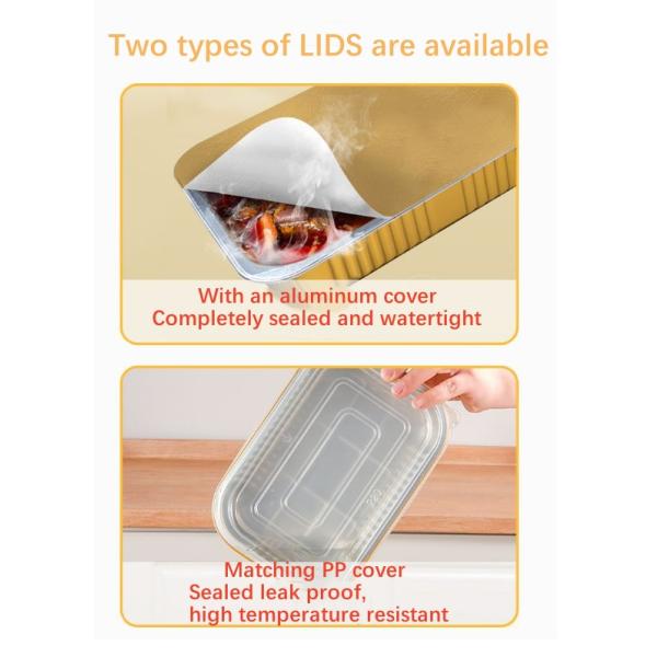 Round Gold Disposable Aluminum Foil Storage Food Container for Fresh and Tasty Meals
