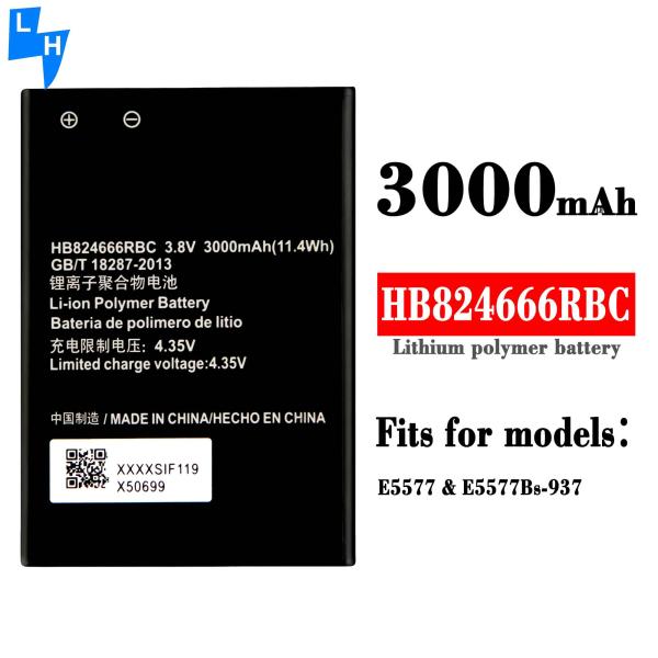 E5577 Мобильный телефон Батарея 3000mAh HB824666RBC E5573 BBN1 BBK1 E5785 для Huawei E5577