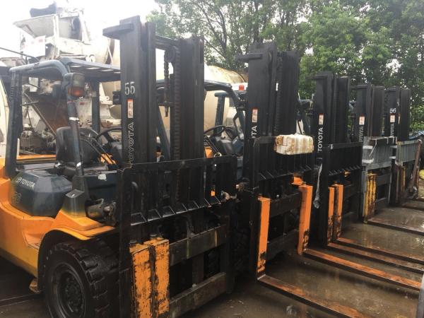 4 Wheel Used Diesel Forklift Truck , 5 Ton Diesel Operated Forklift 2013