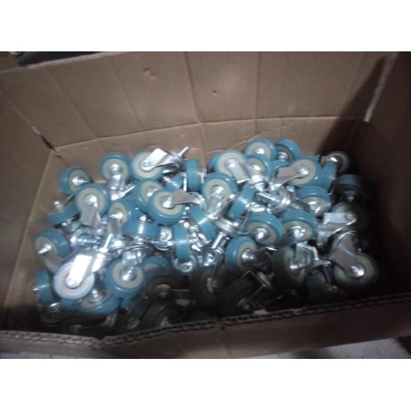 trolley wheel grey rubber swivel castors 3 inch