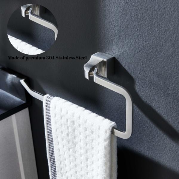 Теплой серой рука установленная стеной Sus304 колец полотенца Bathroom финиша сатинировки ориентированная на заказчика