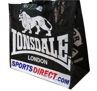 JONSADLE Black Polypropylene Woven Shopping Bags, Custom Printed PP Carry Bag