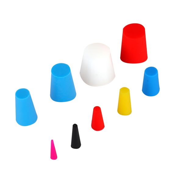250pcs High Temperature Silicone Rubber Stoppers 9 Sizes Tapered Plug and Cone Plugs Durable Rubber Products Moulding Service