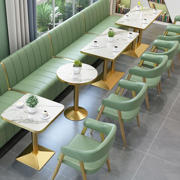 Wholesale Sofa Seating Booth Restaurant Furniture Fabric Sofa Light Luxury Coffee Cafe Dining Table and Chairs Sets