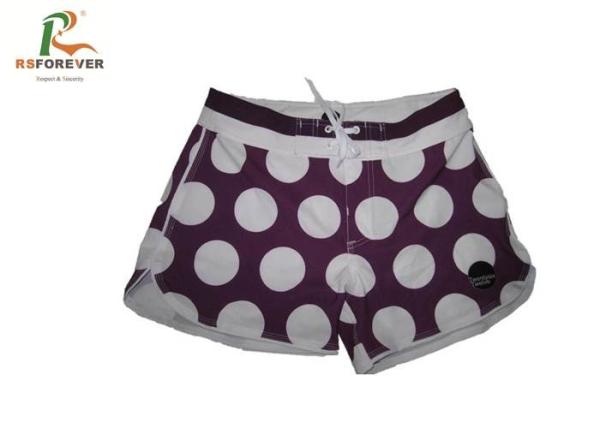 Custom Plain Womens Board Shorts Polyester SportsWear Slit Leg Style