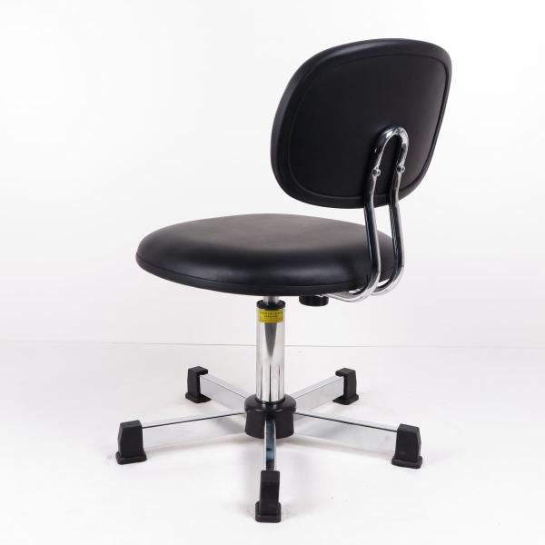 Pneumatic PU Leather Ergonomic Task Stool , Upholstered Vinyl Task Chair