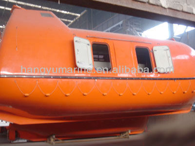 Marine totally enclosed fiberglass lifeboat for sale
