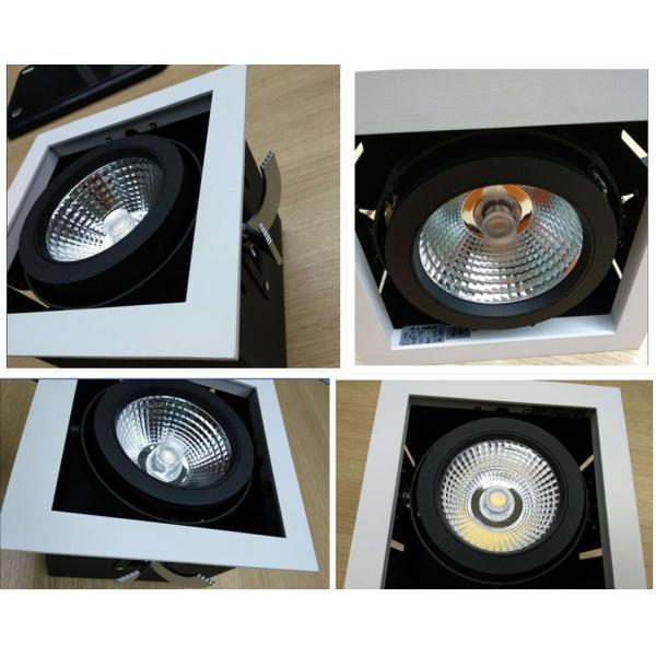 Square Tiltable Aluminum Housing LED Recessed Downlight For Art Gallery 15W 3000K