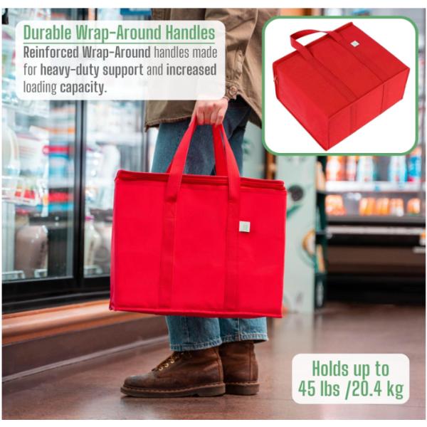 Nonwoven Thermal Insulated Grocery Bag Cooler Personalized Printing for Food Fruit Storage