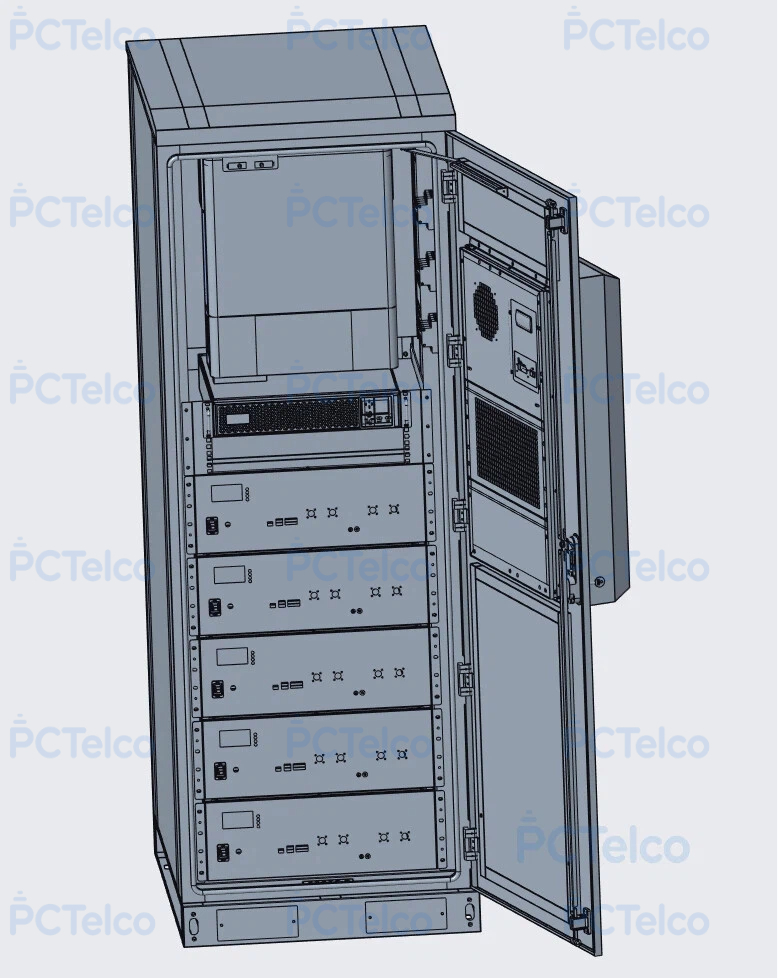 OEM 40U Outdoor Telecom Cabinet with Air Conditioner for Solar Power System