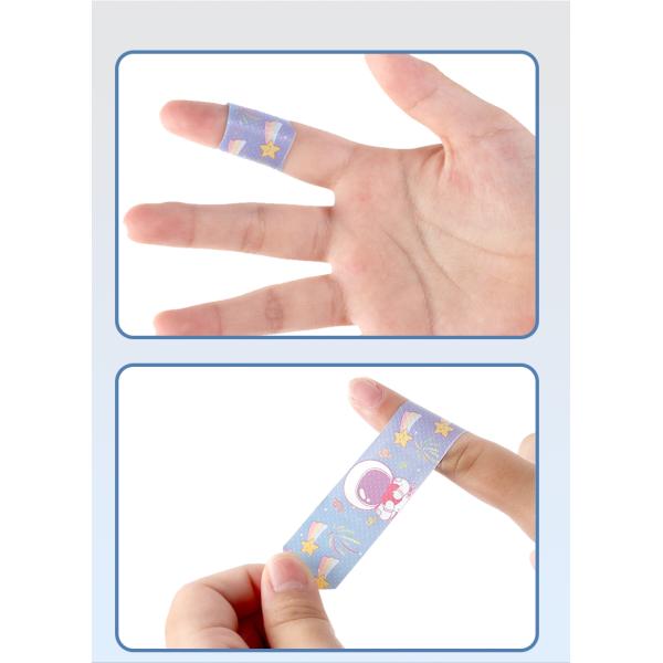 Custom Logo Printing Kids Cartoon Plasters Adhesive Band Aid Bandaid in Paper Card Sleeve Wholesale Plastic PE