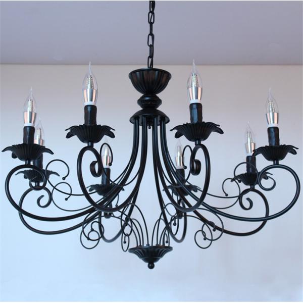 Vintage Loft Retro Chandelier Beige Black Color Vintage lustre American Candle Chandelier(WH-CI-146)