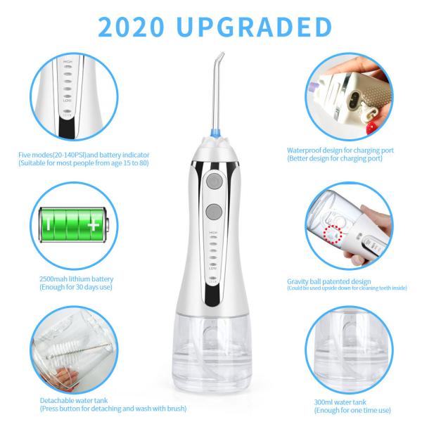 A água recarregável Irrigator para os dentes KC Multifunction aprovou