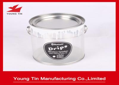Cylinder Round Candy Gift Tins 100 X 105 MM Sweets Packaging With Handle