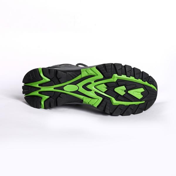 Punture Resistant Low Cut Steel Toe Work Shoes Microfiber Leather Fashion Green Rubber Outsole Breathable