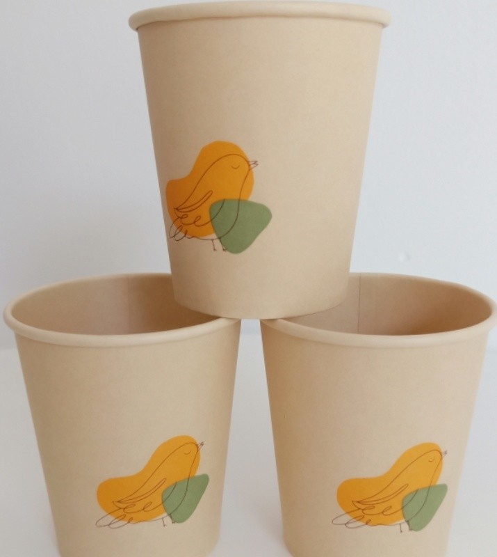 OEM Custom Printed Logo Biodegradable Disposable Hot or Cold Drinking Foamed Paper Cup