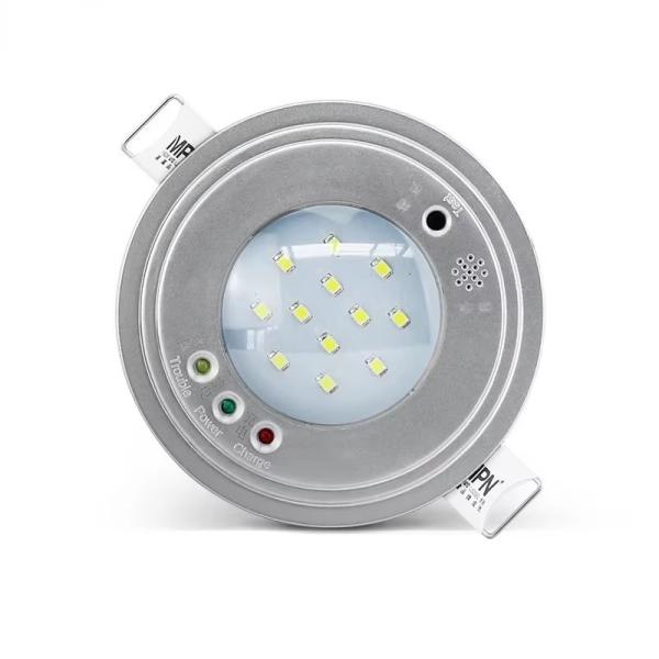 1108 Round Fireproof Recessed Installation Emergency Down Lights for Shopping Mall