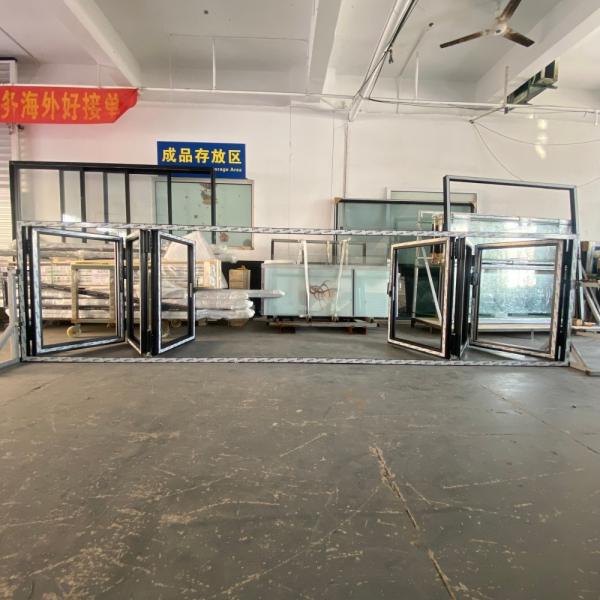 Aluminum Bifold Windows with Soundproofing and Double Glazed Glass