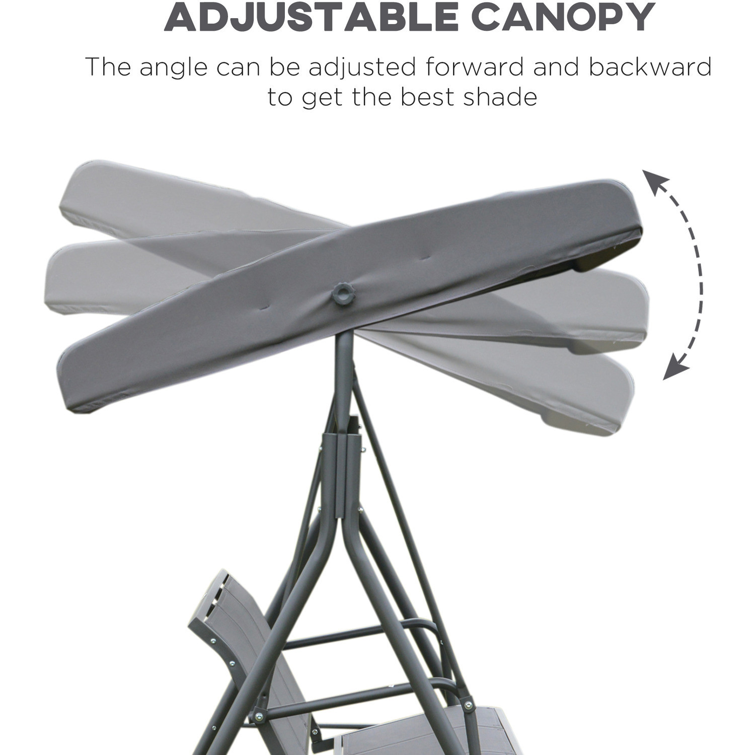 AJUNION 3 Seater Hammock Swing Chair with Canopy Transform Your Porch and Patio Space
