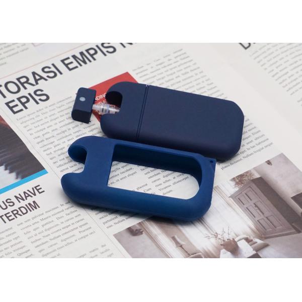 Empty Mini Plastic Perfume Atomizer Spray Bottle Dark Blue Cosmetic Credit Card Pocket