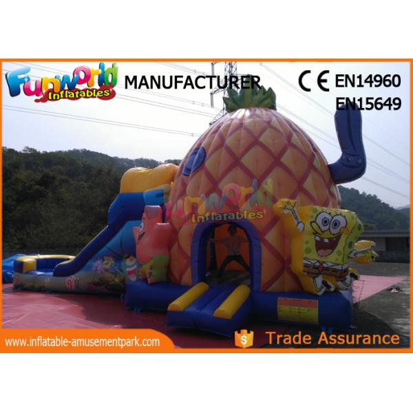 Хвастун Спонгебоб раздувных комбинированных игр брезента ПВК раздувной с скольжением