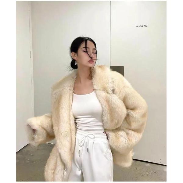                  2023 Luxury Winter Fur Coat Fashion Racoon Fox Fur Coat for Women             