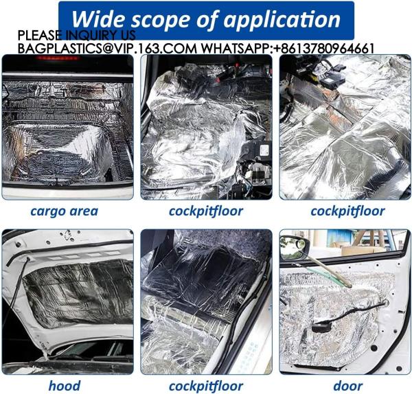 Car Heat Sound Deadening Insulation Mat, - 394 Mil 10.8 Sqft Automobile Sound Deadening & Heat Insulation Material