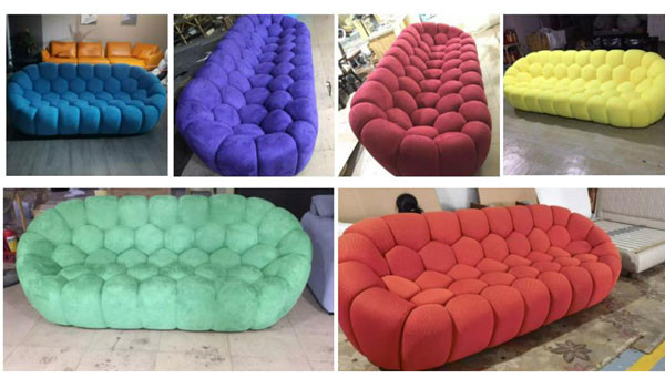 Пузырь зеленого цвета кресла софы комнаты прожития бархата 2 Seater большой секционный