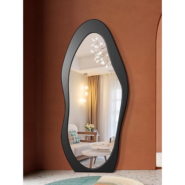 Floor Standing Large Arch Lighted Full Body Length Mirror with LED Lights in Silver