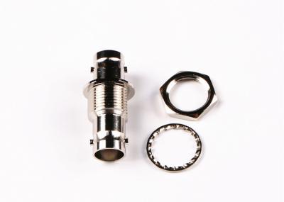 Conector bonde do RF do friso reto folheado a níquel do anteparo dos conectores do co-axial BNC